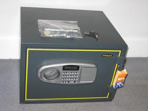 STANLEY fireproof electronic security safe with keys for home or office use