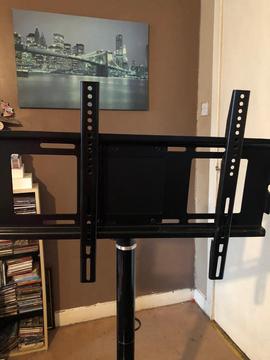 Black gloss tv unit with bracket