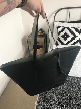 ASOS Reversible Tote Bag Black and Silver