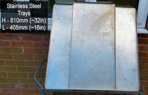 Large Stainless Steel Trays & perhaps trolly (Needs Work)