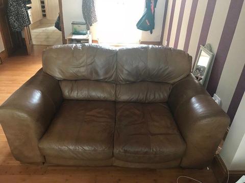 Leather sofa 2 seater