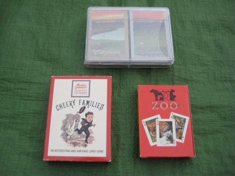 3 Packs of Brand New Playing Cards and One Pack of Cheery Families Playing Cards - £1.00 per pack