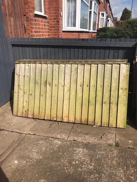 9 featheredge fence panels 3x6