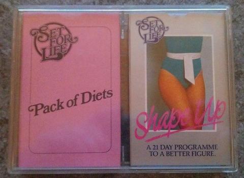 Dual Pack Of 'Set For Life: Pack Of Diets & Shape Up' Picture Playing Cards (1985)