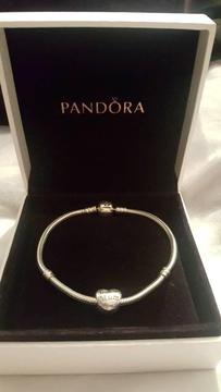 Genuine Pandora Bracelet & Mum charm