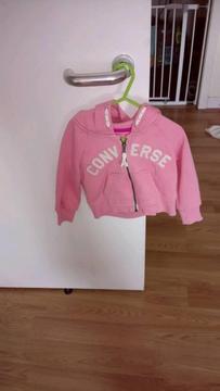 Converse pink hooded top good condition