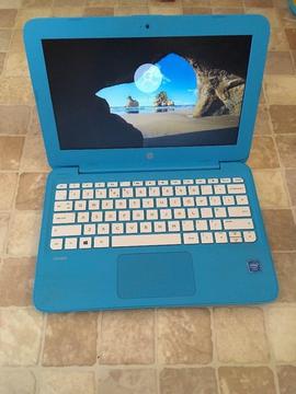Blue laptop hardly used
