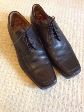 Next black leather lace up shoes, made in Italy. UK 12