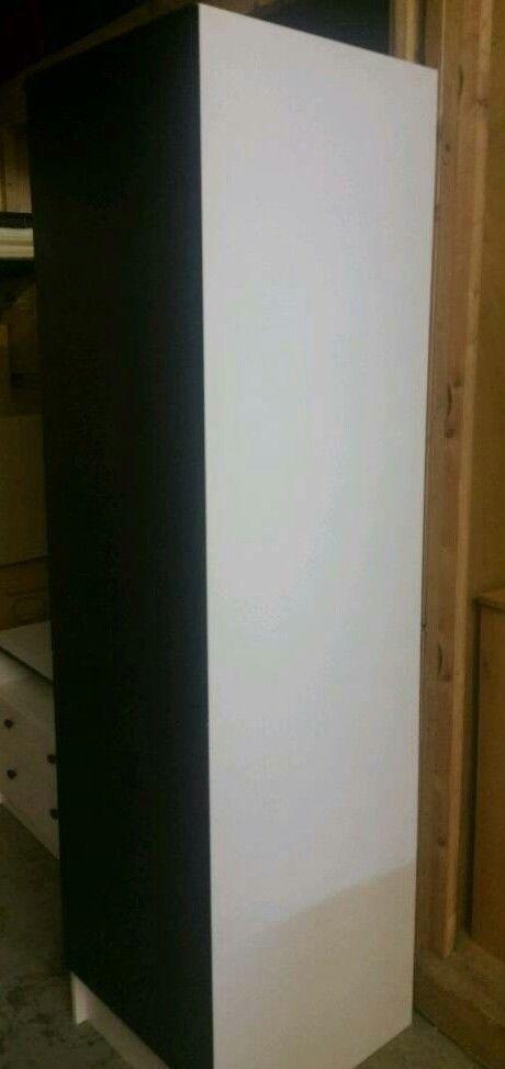 A brand new white x black 2 door kitchen lard unit