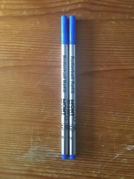 Mont Blanc pen refill . X2 blue rollerball