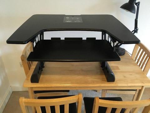 Adjustable Stand-up Desk Riser - Black, £100 ONO