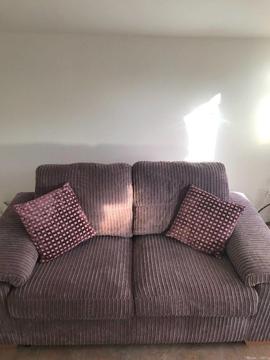 2 seater lilac sofa