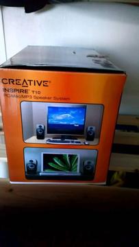Computer, tablet or phone speakers great sound quality, almost new and boxed viewing welcome