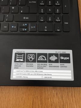 Acer F15 Laptop