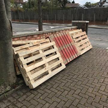 FREE wooden pallets - most approx. 1.0 x 1.2m