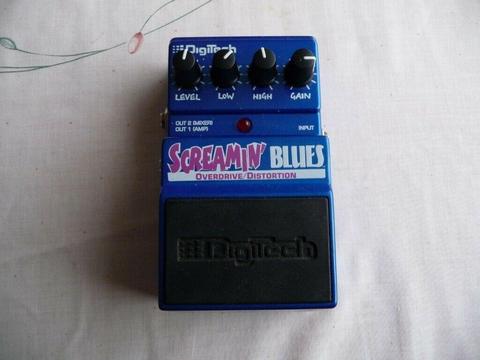 Effects pedal Overdrive Distortion Digitech Screamin Blues