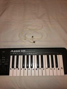 Alesis Q25 midi keyboard