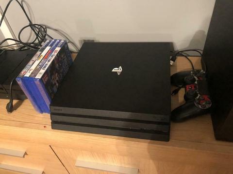 Sony PS4 pro PlayStation pro 1TB, immaculate condition, boxed with4 games. Adult Owned mint look