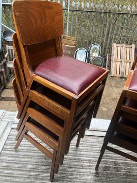 Retro stacking chairs