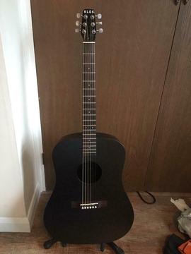 KLOS full size CARBON FIBRE ACOUSTIC GUITAR (with pick up bag and accessories) brand new