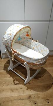 Mothercare Moses Basket and stand with bedding