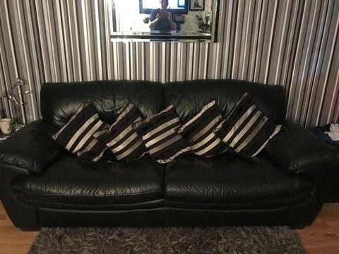 Free Black Leather Sofa