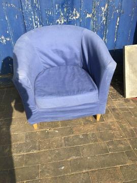 An ikea tub chair with cover in good condition