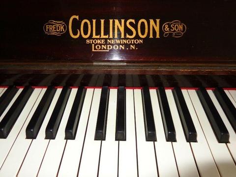 Restored Collinson overstrung upright in Arts and Crafts case with 3-year guarantee