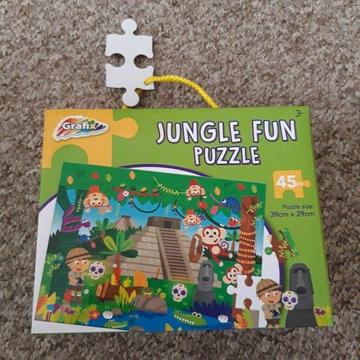 Grafix Jungle Fun Animal Jigsaw puzzle. 45 pieces; 39cm x 29cm; 3 years+ VGC