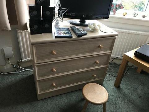 Free matching wardrobes, overbed unit, chest of drawers