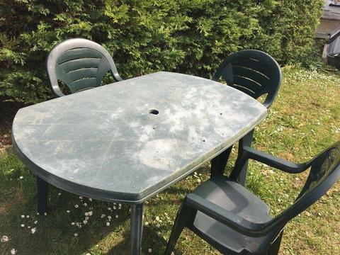 Garden table and chairs (free)