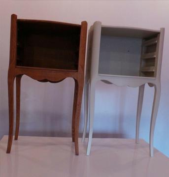 Vintage Classic Pair of Vintage French Bedside Tables - Upcycle Project