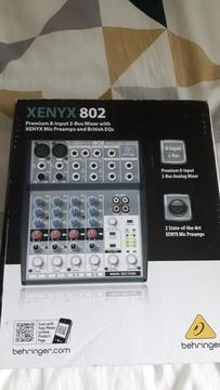 XENYX 802, 8-input 2-Bus Mixer with Mic Preamps and British EQs