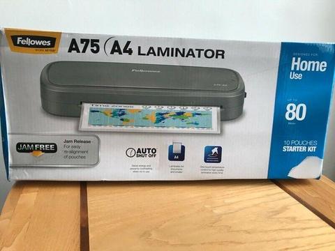 FELLOWES A75 A4 laminator BRAND NEW