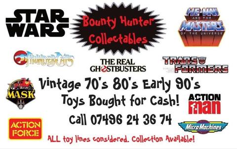 TOYS WANTED CASH PAID 70s 80s 90s STAR WARS HE MAN GHOSTBUSTERS TRANSFORMERS ANYTHING CONSIDERED