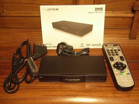 TVonics digital set top box/ Freeview box, used, in working order, in its original box
